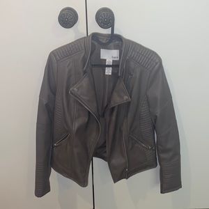 Grey Faux Leather Jacket - (S) Barely Worn